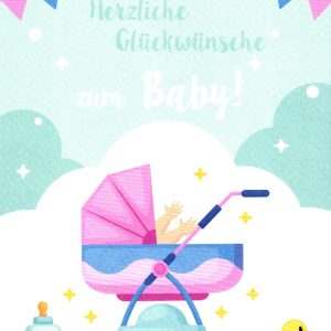 Glückwunschkarte Baby